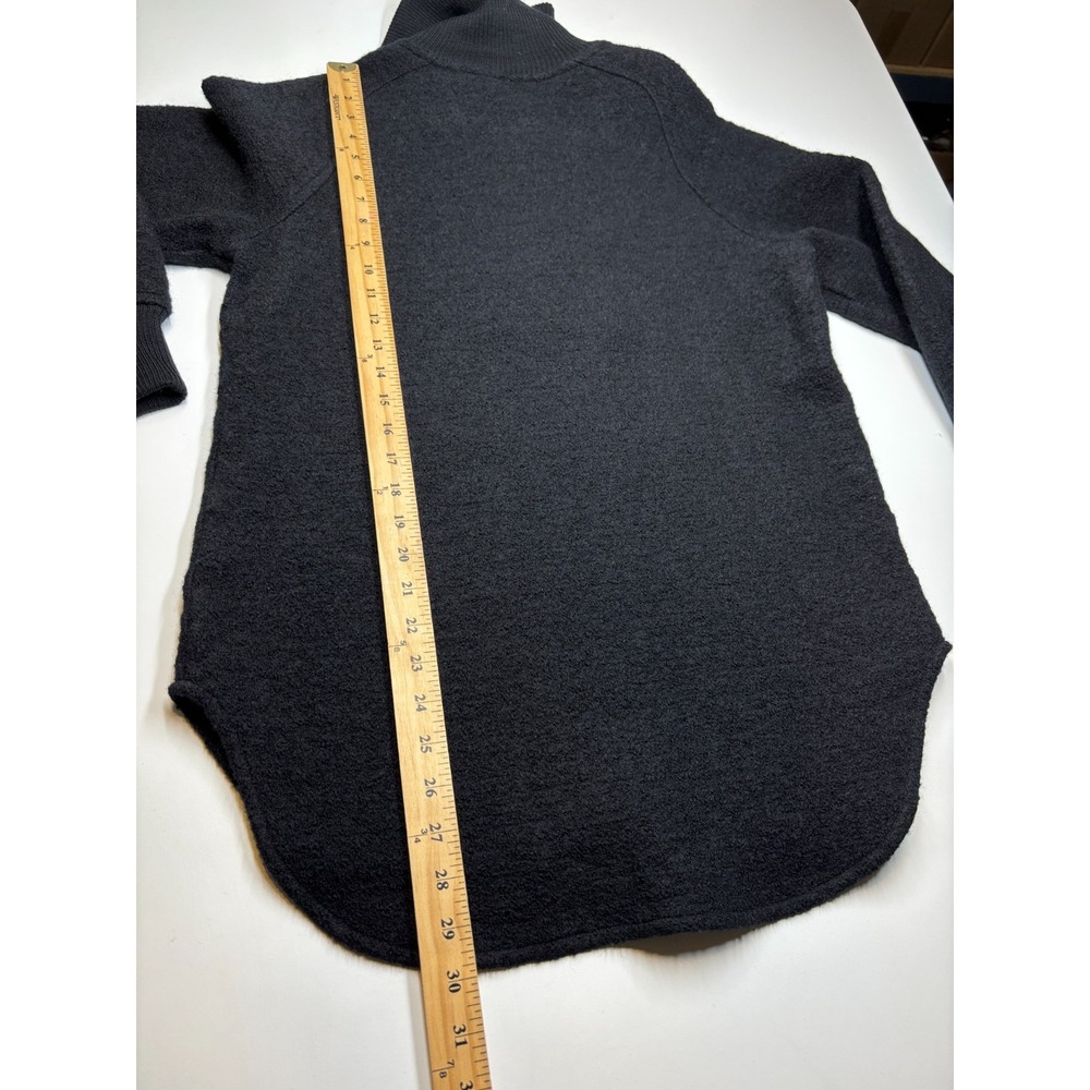 Arket Sweater Womens XS Black Boiled Wool Half Zip High Neck - Picture 7 of 8